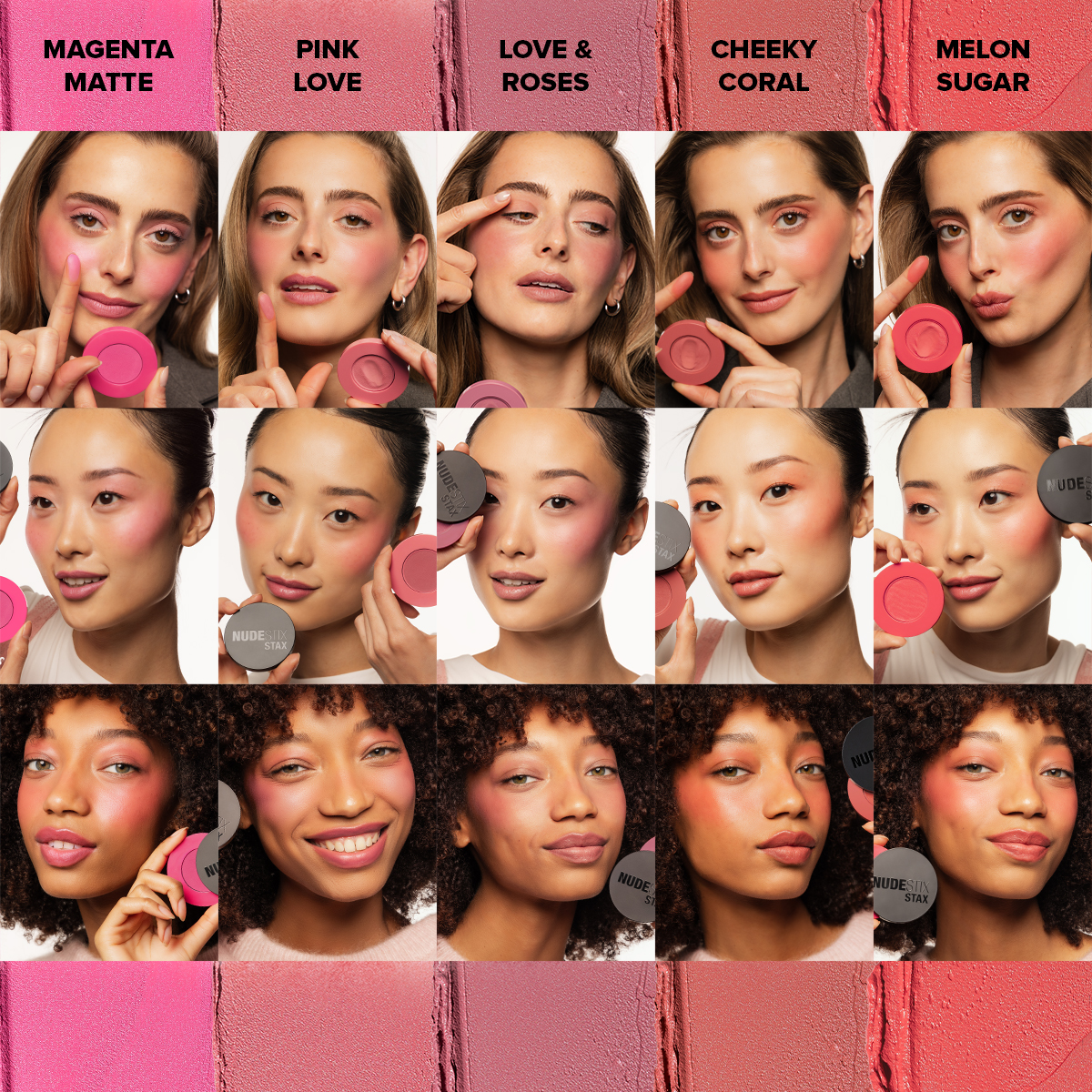 NUDESTIX STAX ALL OVER COLOR BLUSH BALM (RUBOR EN CREMA PARA ROSTRO)